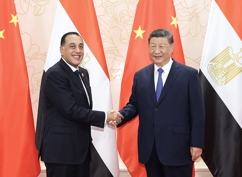 習(xí)近平會(huì)見埃及總理馬德布利